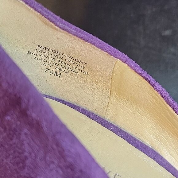 NINE WEST SUEDE ROUND TOE SLIP-ON WOMEN"S HIGH HEEL STILETTOS PUMP SHOES - Picture 12 of 16